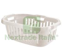 3PZ CESTO "HIPSTER" ANATOMICO PANNA CM.66X44X25H. :