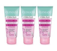 3pz CLINIANS HYDRA PLUS Maschera viso Lenisce/Idrata Calendula Fior di Loto 75ml