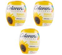3pz Coloreria Italiana Colorante per tessuti in polvere Giallo Girasole 350gr