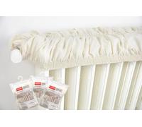 3PZ Copricalorifero Elasticizzato in Beige Estensibile da 40 a 80cm Ecrù Copri Termosifoni Tessuto Copri Calorifero in Stoffa Copritermosifone Stoffa in Cotone 100% Copricalorifero MADE IN ITALY