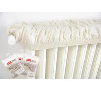 3PZ Copricalorifero Elasticizzato in Beige Estensibile da 80 a 140cm Ecrù Copri Termosifoni Tessuto Copri Calorifero in Stoffa Copritermosifone Stoffa in Cotone 100% Copricalorifero MADE IN ITALY