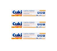 3pz CUKI Carta Forno Antiaderente 36cm x 50 metri dispenser uso professionale
