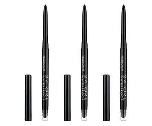 3pz DEBORAH Milano Matita occhi 24ORE tenuta estrema con temperino black/nero