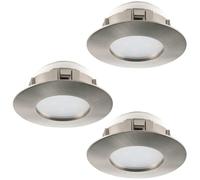 3PZ FARETTO AD INCASSO A LED 6W ROTONDO NICKEL D.7,8 GL1505