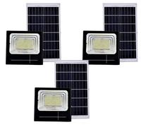 3PZ Faro LED 200W Con Pannello Solare Luce Fredda Faretto Casa Giardino Esterno