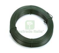3PZ FILO FERRO PLASTIFICATO VERDE IN MATASSE MT.100 N°11 FILO Ø MM.1,8 PER LEGA:
