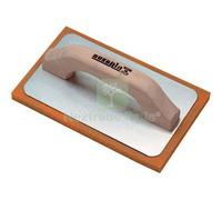 3PZ FRATTONE GOMMA AUSONIA ARANCIO BASE ALLUMINIO LEGNO MM 135X215: