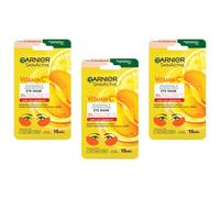 3pz Garnier Maschera occhi illuminante in tessuto Vitamin C patches 5g
