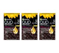 3pz GARNIER OLIA Colorazione Permanente 4.12 CASTANO SCURO FREDDO IRIDESCENTE