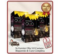 3pz GARNIER OLIA Colorazione Permanente 5.0 CASTANO colore capelli