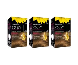 3pz GARNIER OLIA Colorazione Permanente 6.3 CASTANO CHIARO DORATO colore capelli