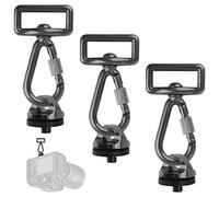 3Pz Girevole Moschettoni con Anello per Fotocamera, Vite Adattatore per Cinghia Fotocamera 1/4" per Cinghie per Fotocamera, Gancio per Cinghia Fotocamera per Tutti Modelli di Fotocamere(6.1*2/2.1*2cm)