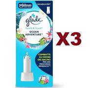3PZ GLADE MICROSPRAY TOUCH & FRESH OCEAN ADVENTURE RICARICA FRESCHEZZA IMMEDIATA