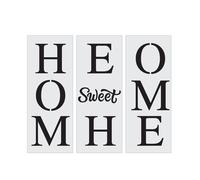 3Pz Grande Modelli In PET 5.5 X 14 Stencil Verticali Lettere Vuote Design