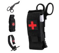 3pz Kit Laccio Emostatico, Include Laccio Emostatico Medico e Porta Laccio Emostatico Molle Forbici EMT Laccio Emostatico Tattico da Combattimento Porta TQ Borsa per Pronto Soccorso All'Aperto