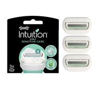 3pz Lamette ricambio rasoio 4 lame sapone vegano Wilkinson Intuition no schiuma