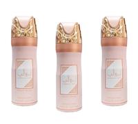 3pz Lattafa Ameerat Al Arab Prive Rose deodorante profumato spray donna 200ml