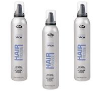 3pz Lisap High Tech Hair Mousse schiuma modellante capelli effetto bagnato 300ml