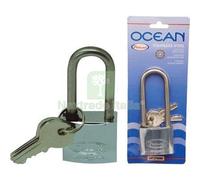 3PZ LUCCHETTO ARCO LUNGO OCEAN 2700MB POTENT OTTONE ARCO ACCIAIO INOX CHIAVI 2 :