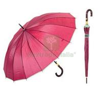 3PZ OMBRELLO LUNGO AUTOMATICO 16 STECCHE MOD. DONNA COLORI ASSORTITI: