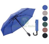 3PZ OMBRELLO PIEGHEVOLE MINI AUTOMATICO 8 STECCHE IN FIBRA TINTA UNITA COLORI A: