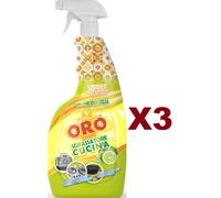 3PZ ORO SGRASSATORE CUCINA IGIENIZZA E SGRASSA AL LIMONE DI SICILIA SPRAY 750ML
