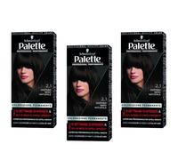 3pz Palette colorazione permanente capelli tinta 2-1 castano nero naturale