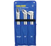 3pz Pinze di Bloccaggio Naso Extra Lungo 15" Impugnature Talpa Dritte 45+90 G...