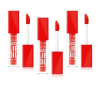 3pz Rimmel olio labbra lip oil lucidalabbra Oh My Gloss 4,5ml 004 Vivid red