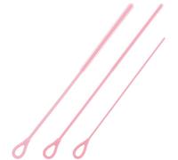 3pz Riutilizzabili Silicone Set di Spazzole Pulire le Cannucce, Extra Lunghe Pulitori Cannucce con Anima Acciaio Multidimensioni Accessori la Pulizia per Coppa Stanley Borraccia (Rosa)