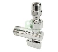 3PZ RUBINETTO A SFERA SOTTOLAVABO 775 BUGATTI OTTONE CROMATO 1 2X3 8 + SNODO + :