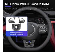 3Pz/Set Copertura Adesiva Per Pulsante Del Volante In ABS Decorazione Interna