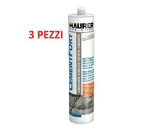 3PZ SILICONE ACRILICO CEMENTFORT GRIGIO SCURO SIGILLA RIPARA GIUNTI FESSURE CREP