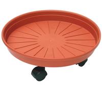 3PZ SOTTOVASO TONDO MARGHERITA CON RUOTE cm. 45 (Ï) x 7 h