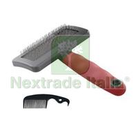 3PZ SPAZZOLA CARDATRICE GRO 5946 LARGE PER CANI PELO MEDIO E LUNGO CM.16X5X11,4: