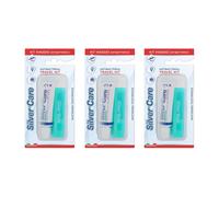 3pz Spazzolino da denti da viaggio + dentifricio 20ml Travel Kit Silver Care