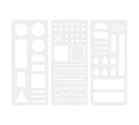 3pz Stencil per Diario, PET Planner Stencil Diario Pianificazione del Giornale Modelli per Quaderni Programmi Fai Da Te e Tracker delle Abitudini