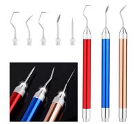 3pz Strumenti per Diserbo in Vinile, Strumenti per Vinile con Luce 3 Colori Strumenti per Diserbo per Vinile con Spille e Ganci per Cammei di Sagome Artigianali Fai-da-te