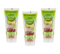 3pz SUNSILK 1 MINUTE SCRUB shampoo detox capelli grassi TE' VERDE & LIMONE 200ml