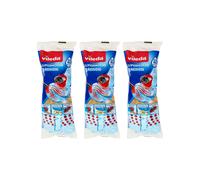 3pz Supermocio 3action Vileda Lavapavimenti Mocio in Microfibra azzurro Ricambio