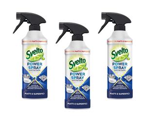 3pz SVELTO POWER SPRAY UNIVERSALE sciogli grasso ostinato PIATTI/SUPERFICI 435ml