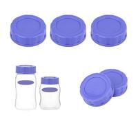 3pz Tappi per Biberon Compatibili con Pigeon & Lansinoh Bottiglie, Coperchi di Ricambio per Viaggio e Conservazione (Viola)