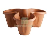 3PZ VASO TRIFOGLIO BAMA PP TERRACOTTA D.CM 40 H.CM 16: