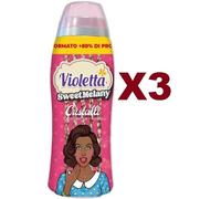 3PZ VIOLETTA SWEET MELANY CRISTALLI AMMORBIDENTE PERLINE PROFUMATORI BUCATO 480g