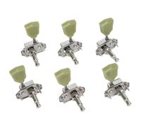 3R+3L Deluxe Chitarra Tuning Pioli Sintonizzatori Verde Bottone for Tasti Per