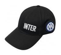 3R SPORT SRL Cappello Inter Nero con Visiera, Logo e Scritta Bianca Laterale