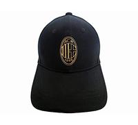 3R SPORT SRL Cappello Milan Ufficiale Rossonero Modello Dettagli Oro 100% Cotone Nero Rosso Prodotto su Licenza Taglia da Adulto (Misura 58)