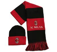 3R SPORT SRL Set Milan Sciarpa + Cuffia Ufficiale Kit Tubolare Berretto Cappello in Acrilico SETMITFA2210CUFRN2142