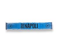 3R Sport SSC Napoli, sciarpa jacquard, prodotto ufficiale 100% acrilico, Azzurro, Bianco, blu