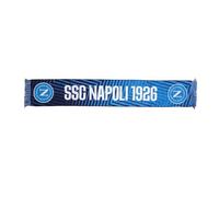 3R Sport SSC Napoli, sciarpa jacquard, prodotto ufficiale 100% acrilico, Azzurro, Bianco, blu